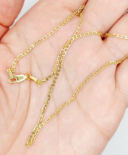Collier VIERI - Chaîne vintage en or 18k, maille marine, 40 cm 58 Facettes A07937