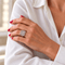 Bague 54 Bague pavée de diamants en or blanc, 1,44 ct 58 Facettes 1.0001726/7