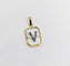 Pendentif Pendentif vintage en or 18k, lettre V et petits diamants 58 Facettes A07938