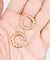Boucles d'oreilles Créoles vintage en or rose 18k à motifs géométriques ciselés 58 Facettes A07942