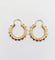 Boucles d'oreilles Créoles vintage en or rose 18k à motifs géométriques ciselés 58 Facettes A07942