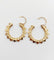 Boucles d'oreilles Créoles vintage en or rose 18k à motifs géométriques ciselés 58 Facettes A07942