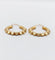 Boucles d'oreilles Créoles vintage en or rose 18k à motifs géométriques ciselés 58 Facettes A07942