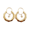 Boucles d'oreilles Créoles Art déco en or rose 18k, perle et motifs géométriques, vers 1940 58 Facettes A07943
