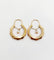 Boucles d'oreilles Créoles Art déco en or rose 18k, perle et motifs géométriques, vers 1940 58 Facettes A07943