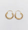 Boucles d'oreilles Créoles vintage en or rose 18k à motifs géométriques 58 Facettes A07944