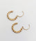Boucles d'oreilles Créoles vintage en or rose 18k à motifs géométriques 58 Facettes A07944