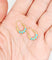 Boucles d'oreilles Créoles en or 18k et émail bleu, vers 1920 58 Facettes A07945