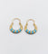 Boucles d'oreilles Créoles en or 18k et émail bleu, vers 1920 58 Facettes A07945