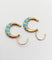 Boucles d'oreilles Créoles en or 18k et émail bleu, vers 1920 58 Facettes A07945