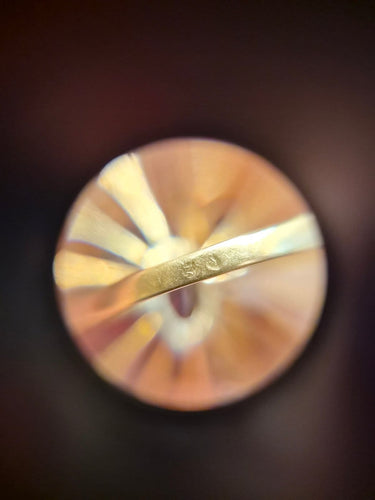 Bague 56 Bague fleur en or jaune 18k et grenats, taille 56 58 Facettes STBO102