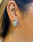 Boucles d'oreilles Boucles d’oreilles clip vintage en platine, diamants, saphirs et émeraudes 58 Facettes 89744