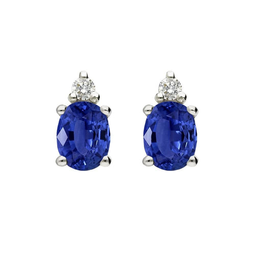 Boucles d'oreilles Single Tulip - Boucles d’oreilles en or blanc 18k, saphirs et diamants 58 Facettes GER1347BL_20261015