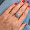 Bague 56 Art déco - Bague en or blanc 18 carats, platine et diamants 58 Facettes 1.0001717/1