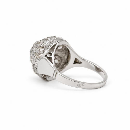 Bague 56 Art déco - Bague en or blanc 18 carats, platine et diamants 58 Facettes 1.0001717/1