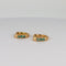 Boucles d'oreilles Boucles d’oreilles créoles en or jaune 14 ct et émeraudes 58 Facettes 2606041