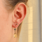 Boucles d'oreilles Boucles d’oreilles pendantes en or jaune 14k, quartz citron et diamants 58 Facettes