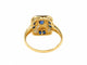 Bague 55 Bague vintage en or jaune 18 carats, saphirs bleus calibrés et diamants 58 Facettes 33882