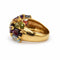 Bague 57 Bague cocktail bombée en or jaune 750‰, pierres de couleur 58 Facettes 260292R