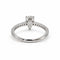 Bague 52 Solitaire accompagné - Bague en or blanc 750 avec diamant poire de 0,58 ct 58 Facettes 260288R