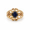 Bague 54 Bague bombée ajourée et filigranée en or rose 750‰, saphir ovale 58 Facettes 260284R