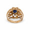 Bague 54 Bague bombée ajourée et filigranée en or rose 750‰, saphir ovale 58 Facettes 260284R