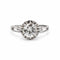 Bague 56 Solitaire - Bague en or blanc 750‰ et platine 950‰ avec diamant 58 Facettes 260281R