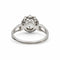 Bague 56 Solitaire - Bague en or blanc 750‰ et platine 950‰ avec diamant 58 Facettes 260281R
