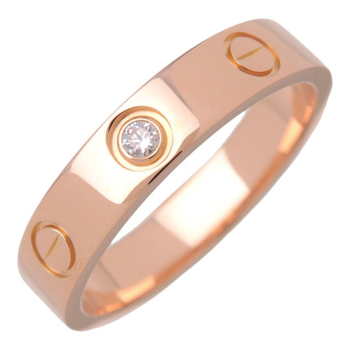 Bague 50 Cartier - Alliance Love en or rose 18k avec un diamant 58 Facettes dtb3txz7za