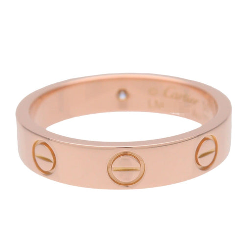 Bague 50 Cartier - Alliance Love en or rose 18k avec un diamant 58 Facettes dtb3txz7za