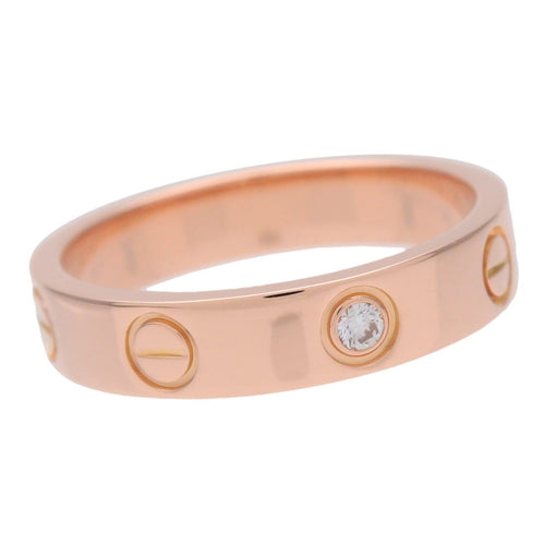 Bague 50 Cartier - Alliance Love en or rose 18k avec un diamant 58 Facettes dtb3txz7za