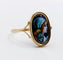 Bague 58 Art nouveau de Limoges - Bague en or 18k à plaque émaillée, vers 1910 58 Facettes A07962
