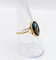 Bague 58 Art nouveau de Limoges - Bague en or 18k à plaque émaillée, vers 1910 58 Facettes A07962