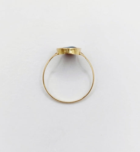 Bague 58 Art nouveau de Limoges - Bague en or 18k à plaque émaillée, vers 1910 58 Facettes A07962