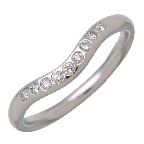 Bague Tiffany & Co. Elsa Peretti - Alliance incurvée en platine avec diamants 58 Facettes kl4pxs3g6v