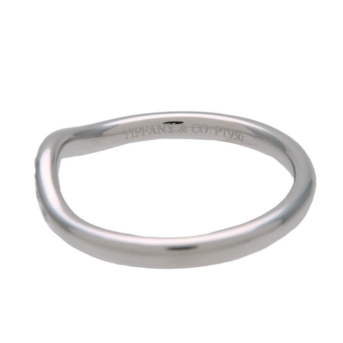 Bague Tiffany & Co. Elsa Peretti - Alliance incurvée en platine avec diamants 58 Facettes kl4pxs3g6v