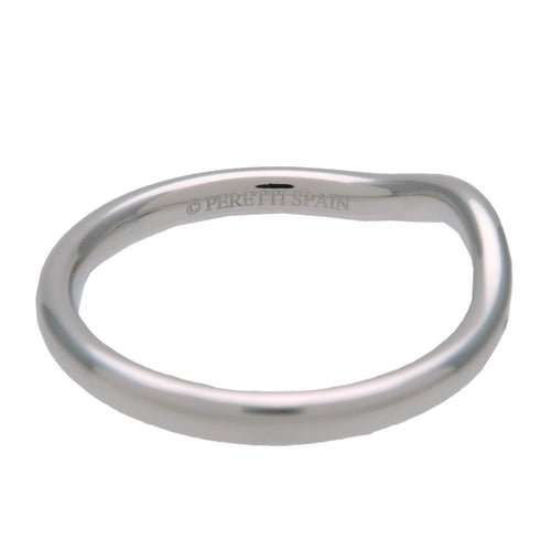 Bague Tiffany & Co. Elsa Peretti - Alliance incurvée en platine avec diamants 58 Facettes kl4pxs3g6v