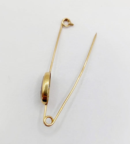 Broche Broche épingle à nourrice Art nouveau en or 18k et émail, Limoges, vers 1910 58 Facettes A07963