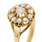 Bague 54 Bague fleur vintage en or jaune 18 carats et diamants 0,65 ct 58 Facettes 36479