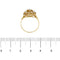 Bague 54 Bague fleur vintage en or jaune 18 carats et diamants 0,65 ct 58 Facettes 36479
