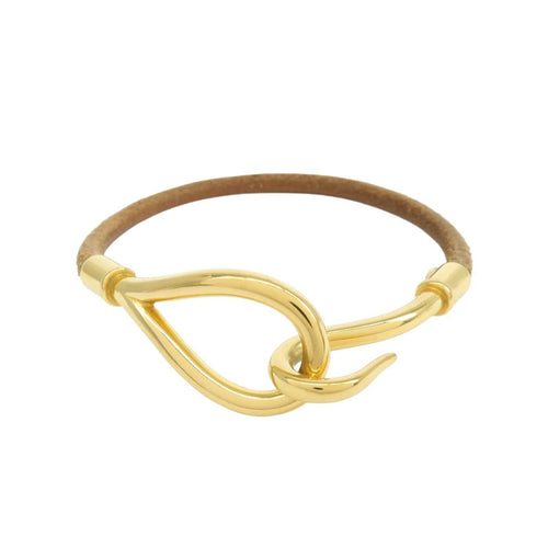 Bracelet Hermès - Bracelet Jumbo Hook en cuir tressé et métal 58 Facettes vcz8kcafmy