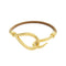 Bracelet Hermès - Bracelet Jumbo Hook en cuir tressé et métal 58 Facettes vcz8kcafmy