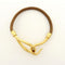Bracelet Hermès - Bracelet Jumbo Hook en cuir tressé et métal 58 Facettes vcz8kcafmy