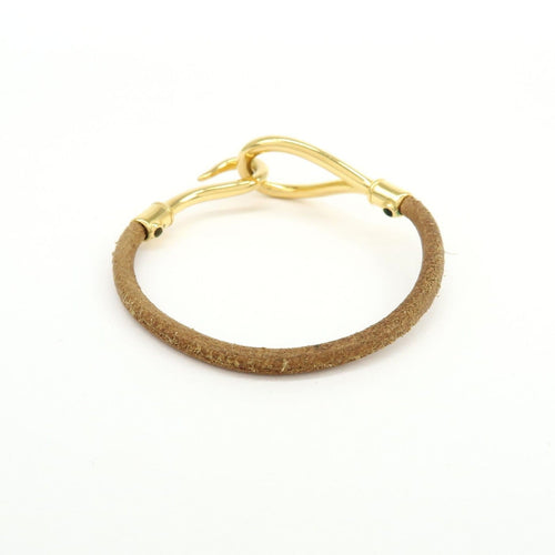 Bracelet Hermès - Bracelet Jumbo Hook en cuir tressé et métal 58 Facettes vcz8kcafmy