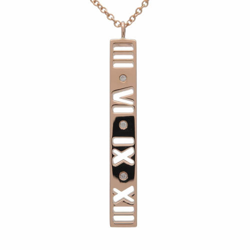Pendentif Tiffany & Co. - Pendentif tombant Atlas à barrette ajourée en or rose 18k avec diamants 58 Facettes jg93xg0nke