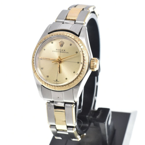 Montre Rolex - Montre Oyster Perpetual Automatic en or jaune avec index en diamants 58 Facettes hu93sjehno