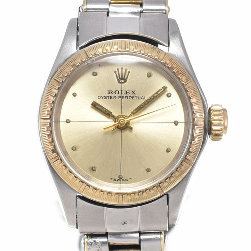 Montre Rolex - Montre Oyster Perpetual Automatic en or jaune avec index en diamants 58 Facettes hu93sjehno