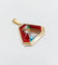 Pendentif Pendentif Art déco de Limoges en or rose 18k, plaque émaillée 58 Facettes A07964