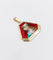 Pendentif Pendentif Art déco de Limoges en or rose 18k, plaque émaillée 58 Facettes A07964