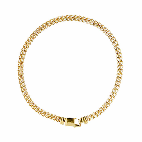 Bracelet Unoaerre - Bracelet maille queue de renard en or jaune 18 ct 58 Facettes 38032